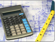 calculator and tape measure image