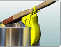 paint brush holder for paint tins
